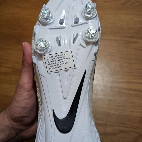 Nike Alpha Menace Elite 2 D P Flyknit Men's 10 White Football Cleats CI1530-100 - Picture 4 of 6